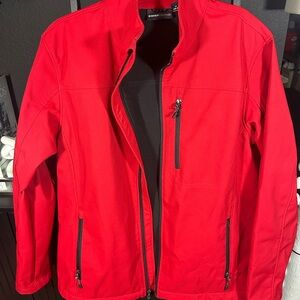 Swiss Tech Bold Red soft shell ski lined Jacket size medium Men
